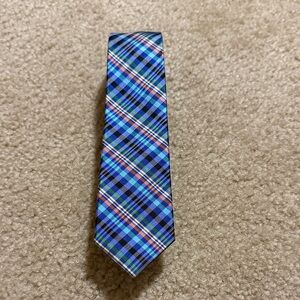 Blue Plaid Men's Tie